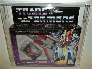 1984 Transformers G1 Starscream (b75/w85/f90) Afa 80 Misb Tape
