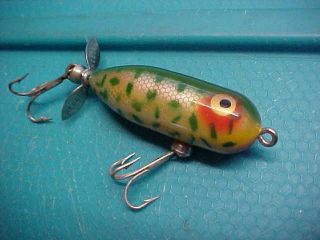 Vintage Heddon Tiny Torpedo 14kcd Very Rare Color Old Fishing Lure