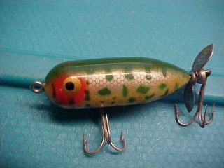 Vintage Heddon Tiny Torpedo 14KCD VERY RARE COLOR Old Fishing Lure 2