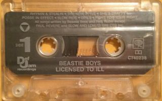 Rare Beastie Boys Licensed To Ill Cassette Tape Def Jam Ct40238 1986 No Insert