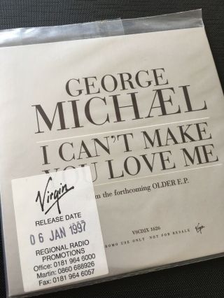 George Michael Rare Promo Cd I Cant Make You Love Me Older Unique Sleeve
