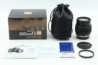 Rare [MINT in BOX] Olympus OM Zuiko Auto - T 100mm F/2 MF Lens From Japan C52 2