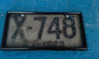 Rare 3 Digit 1923 Rhode Island License Plate. .  Truck Plate?