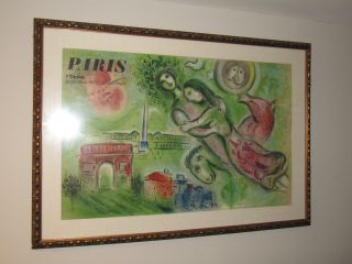 Huge Marc Chagall " Paris L 