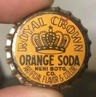 Very Rare Royal Crown Orange Soda Bottle Cap Crown Rc 1920s Early Nehi