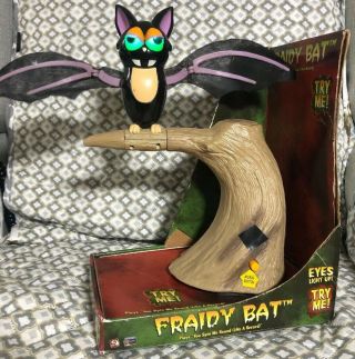 RARE Gemmy Fraidy Bat Animated Halloween Prop plays 