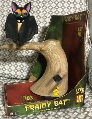 RARE Gemmy Fraidy Bat Animated Halloween Prop plays 