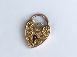 A Small Antique 9ct Rose Gold Padlock Clasp For Bracelet