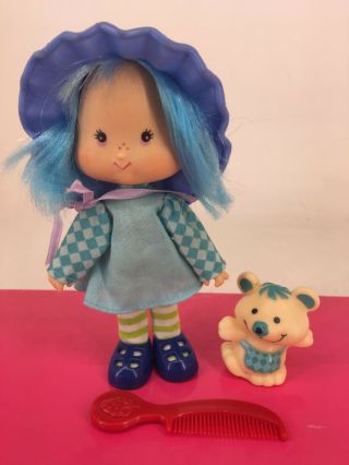 Vintage 1980s Strawberry Shortcake - Blueberry Muffin With Cheesecake & Comb