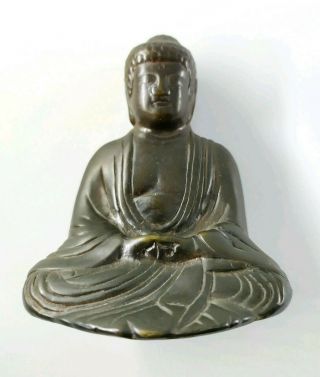Vintage Antique Miniature Japanese Metal Buddha Figure