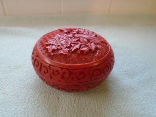 Vintage Chinese Cinnabar Lacquer Box