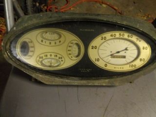 1934 Plymouth Speedometer Gauge Cluster Dash Gauges Rare Oil Temp Gas
