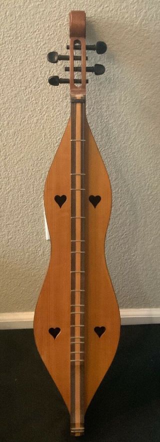 Rare Early Black Mountain Instruments 4 String Dulcimer Inlaid Wood Made In 1971