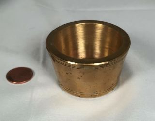Antique Brass 8 Ounce Troy Crucible Style Weight Gold Rush Era