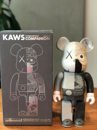 Kaws Originalfake Companion Bearbrick Dissected Grey 400