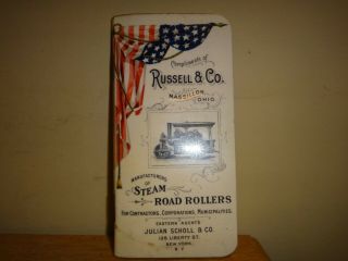 Rare Russell & Co Mfgs.  Steam Road Rollers Tractor Automatic Engines Massillon