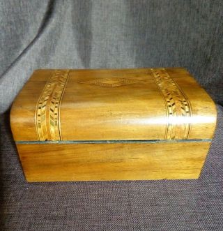 Victorian Tunbridge ware walnut sewing box.  MARQUETRY jewellery box. 3