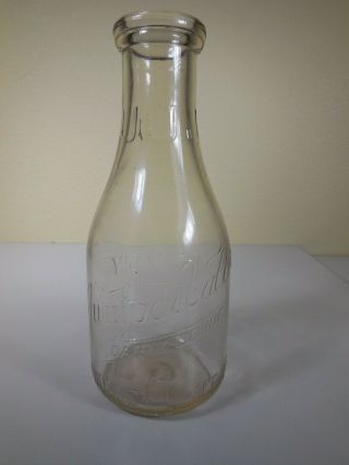Juniper Valley Dairy Co.  Middle Village,  Ny Quart Milk Deposit Bottle Rare