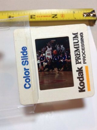 Michael Jordan Chicago Bulls Rare Kodak Color Slide Basketball Photo