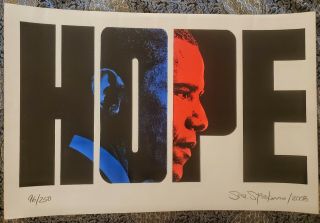 Obama Hope Campaign Shepard Fairey Curated Shel Starkman Silkscreen Signed Rare
