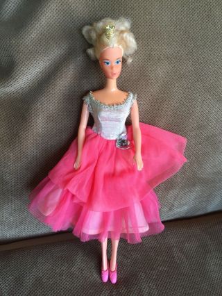 Vintage 1976 Ballerina Barbie Doll Mod Tnt Blonde Pink Gown Outfit Ballet Shoes
