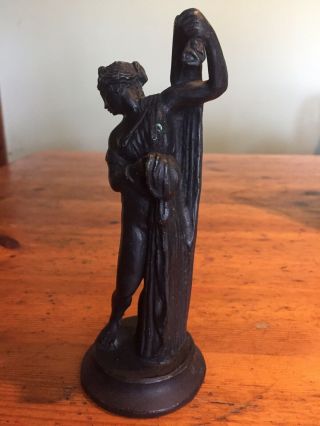 Antique Vintage French Spelter Figurine Goddess Lady 6 "