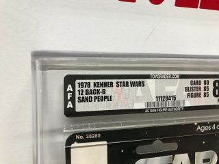 Vintage Kenner Star Wars 12 Back - B Sand People Unpunched AFA 85 3