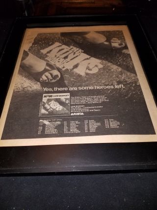 The Kinks Low Budget Tour Rare Promo Poster Ad Framed