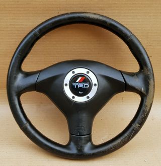 Toyota Altezza Lexus Mr2 Rare Trd Steering Wheel With Red Stitches Oem Jdm