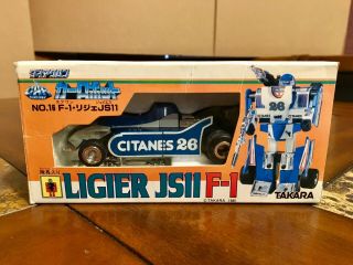 Transformers 1984 G1 Ligier Js - 11 F - 1 Mirage No.  16 Takara Diaclone Uber Rare