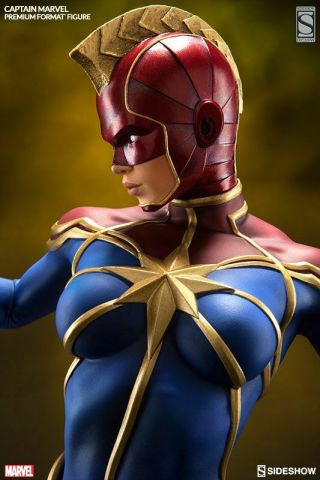 Sideshow Captain Marvel Premium Format EXCLUSIVE Carol Danvers,  Helmet Head Ex 3