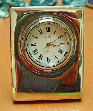 Small Solid Silver Framed Clock - R Carr 