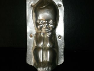 Professional,  Vintage Metal Chocolate Mold,  Sitting Baby.