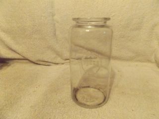 Vintage Glassware - - Antique Weck Glass Jar - - 8 1/2 " Tall - - - - Great Patina