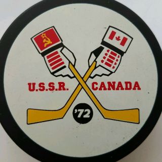 1972 Ussr Russia Vs Canada Rare Official General Tire Slug Hockey Puck U.  S.  S.  R.