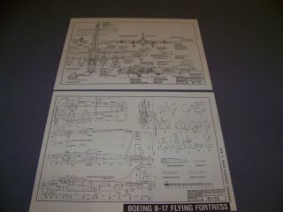 Vintage.  Boeing B - 17g Flying Fortress.  4 - Views/details.  Rare (257b)