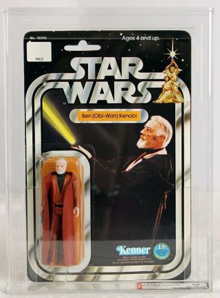 Vintage Kenner Star Wars 12 Back - A Ben (obi - Wan) Kenobi (grey Hair) Afa 80 Nr