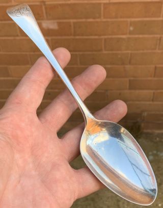 A Good Heavy Antique Solid Silver Table Spoon,  W.  Eley & W.  Fearn Of London 1805.