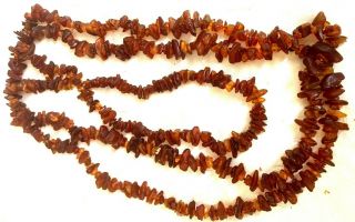 Antique,  Butterscotch Baltic Amber Bead Necklace,  200.  00 Grams