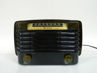 Rare Green Bendix Model 526c Catalin Am Radio