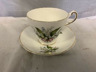 Regency English Bone China Tea Cup And Saucer - Lily Of The Valley