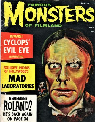 1960 Famous Monsters Of Filmland 7 (rare Roland Cover) Complete G/vg L@@k