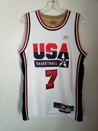 Rare Nike Authentic 1992 Usa Olympics Dream Team Larry Bird 7 Jersey Men M Sewn