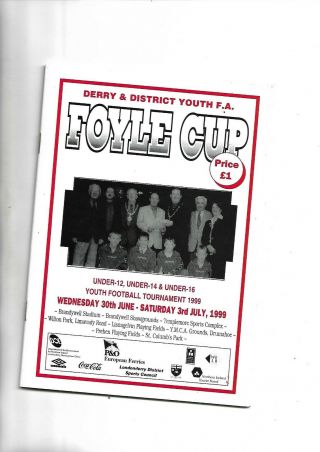 1999 Derry Youth Tourney Rare Grimsby Motherwell Man City Dundee Tranmere Leeds