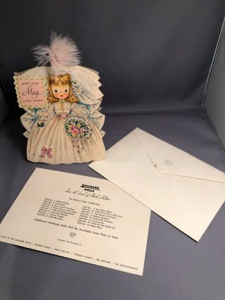 1947 Hallmark Paper Doll Card Land Of Make Believe Janet Leigh Meg Vintage Card