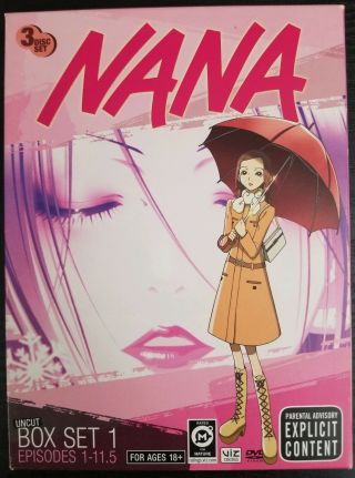 Nana Anime Uncut Box Set - Vol.  1 (dvd,  2009,  3 - Disc Set) Region 1 Oop Rare