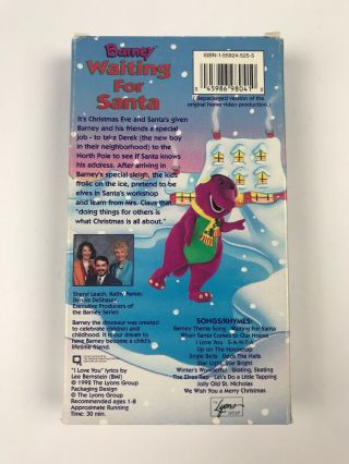 Barney Waiting for Santa VHS Video Sing Along Song Rhyme Rare Movie 2