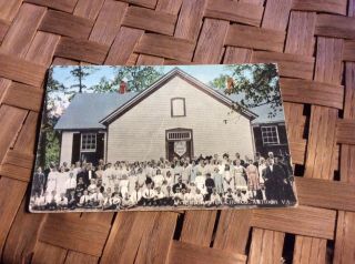 Rare W.  E.  Burgess Postcard Antioch Baptist Church Antioch Va.