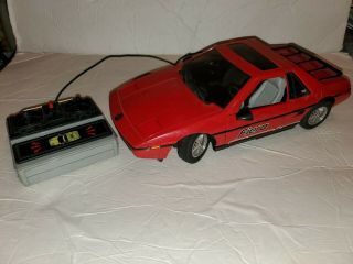 Pontiac Fiero Remote Control Rc Car Toy Red 1985 By Bright Gm Vintage Rare