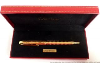 Rare Limited Edition La Dona Cartier Huge Ball Point Pen Box And Papers